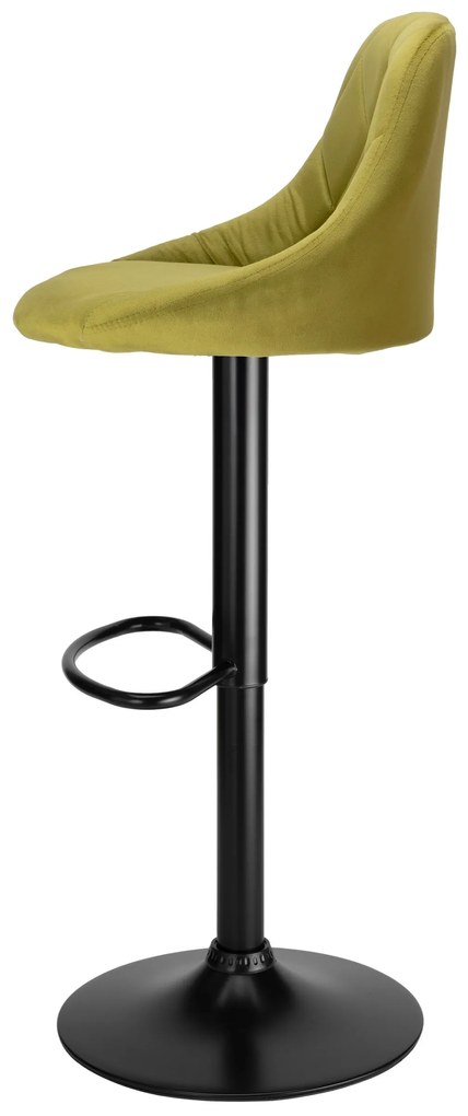 Barová stolička CYDRO BLACK s výškovým nastavením olivová