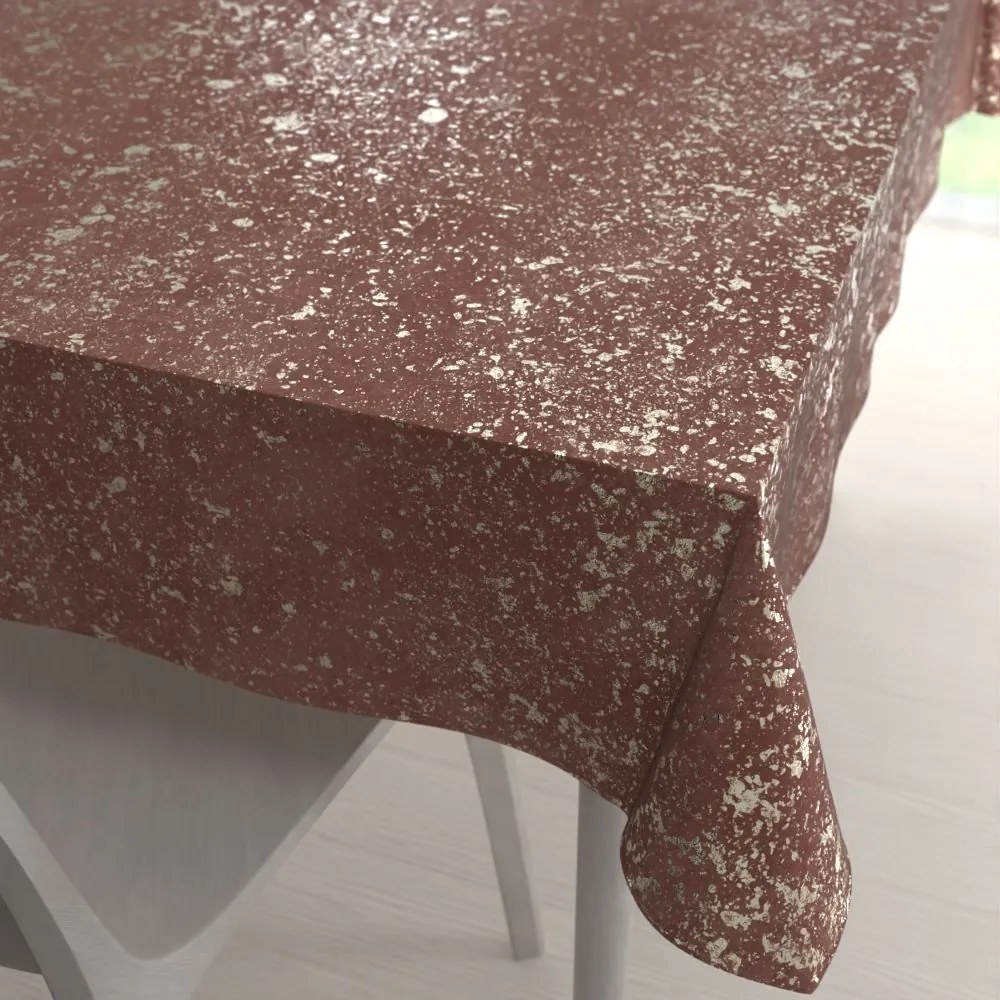 Biante Zamatový obdĺžnikový obrus Isabela IBL-013 Gold Design staroružový 100x140 cm