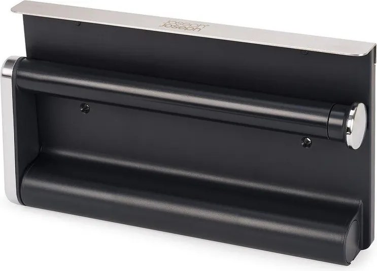 Nástenný plastový držiak na papierové utierky v striebornej farbe RollGrip – Joseph Joseph