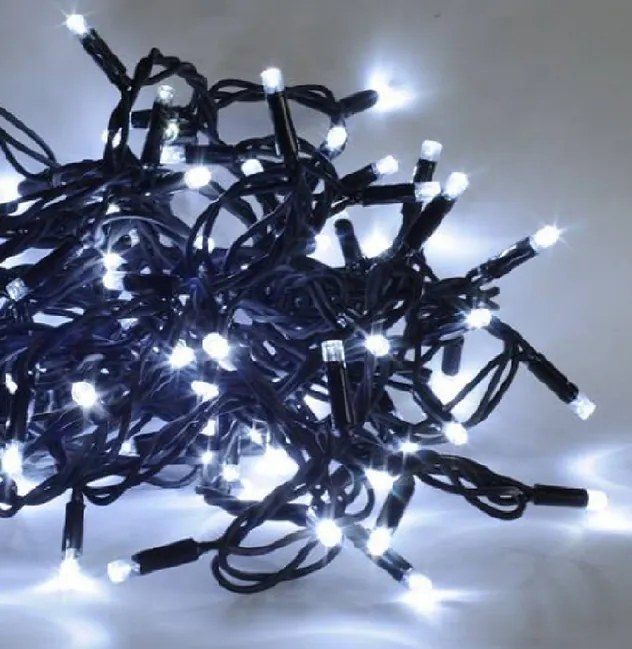 Cortina Vianočná LED reťaz 400L/230V, 20m, IP44, studená biela
