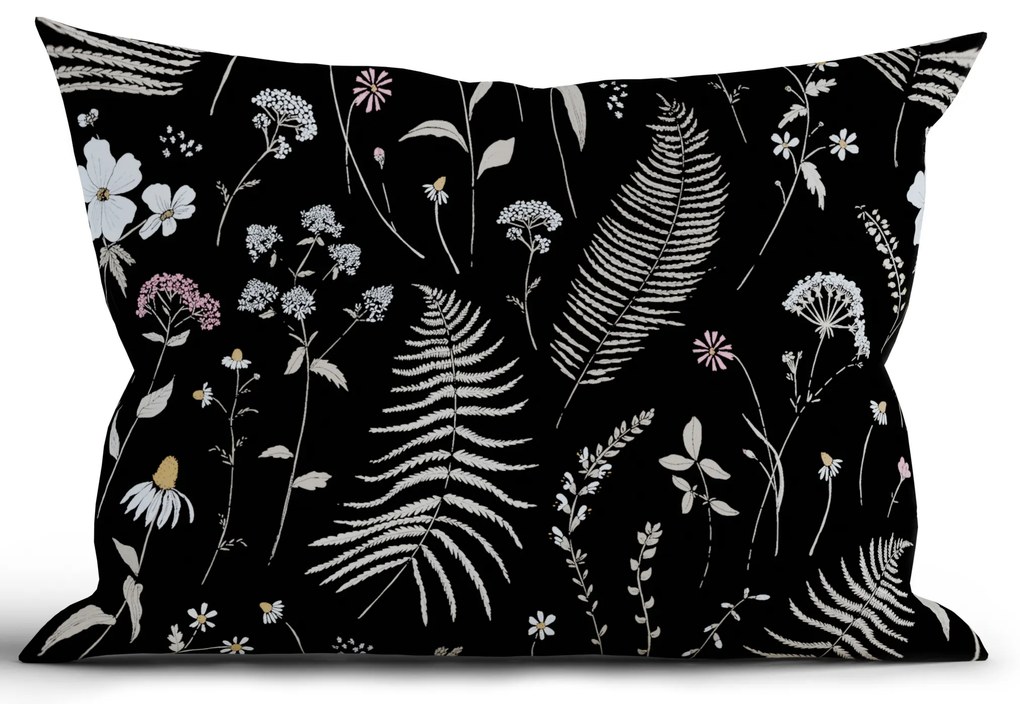 Bavlnená obliečka na vankúš Renforcé 50 × 70 cm - Gloria čierna