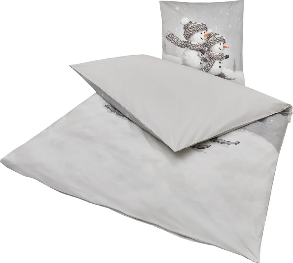 3D obliečky z Renforcé bavlny FROSTY sivé, 100% bavlna Rozmer obliečky: 80 x 80 cm | 135 x 200 cm