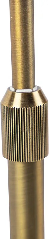 Stolná lampa bronzová so zamatovým tienidlom hnedá 35cm - Parte