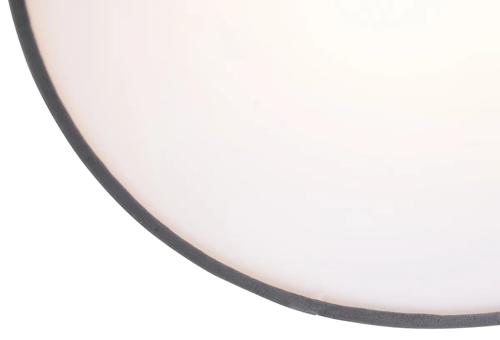 Moderné stropné svietidlo sivé 40 cm so zlatým vnútrom - Drum