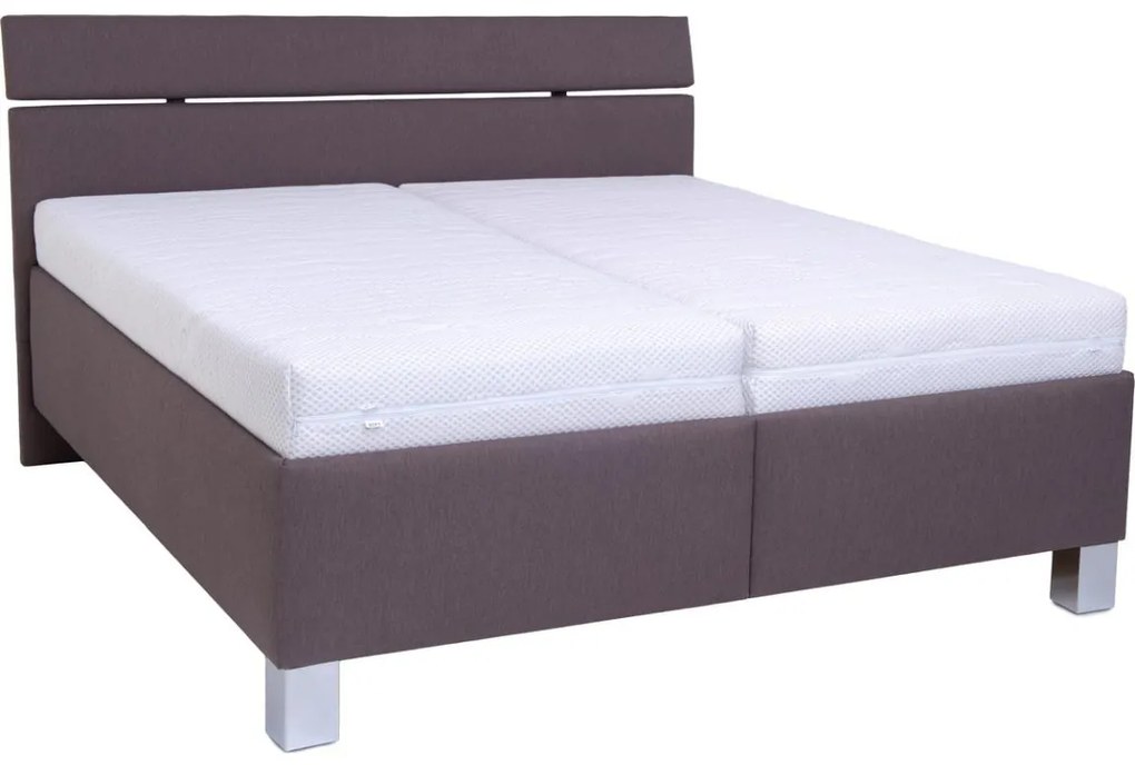 Čalúnená posteľ s matracom a úložným priestorom ALIS 180x200 cm hnedá 8590828932666