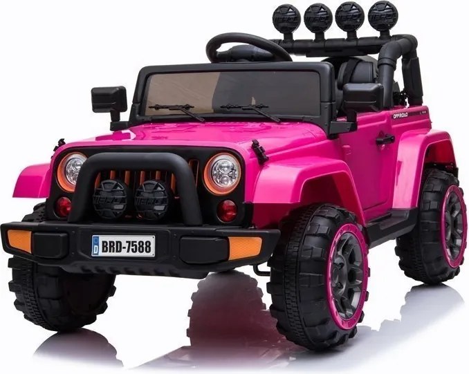 LEAN CARS Jeep BRD-7588 Ružové auto na batérie 4x4