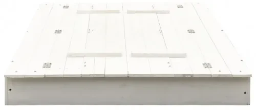 vidaXL Pieskovisko jedľové drevo biele 95x90x15 cm-