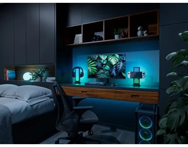 Nanoleaf N7602K00-1LB-LED RGBIC stmievateľná nabíjacia stanica 2700-6500K 5V čie