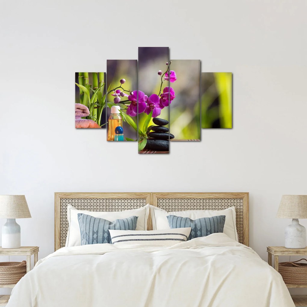 Obraz - spa and stones (150x105 cm)