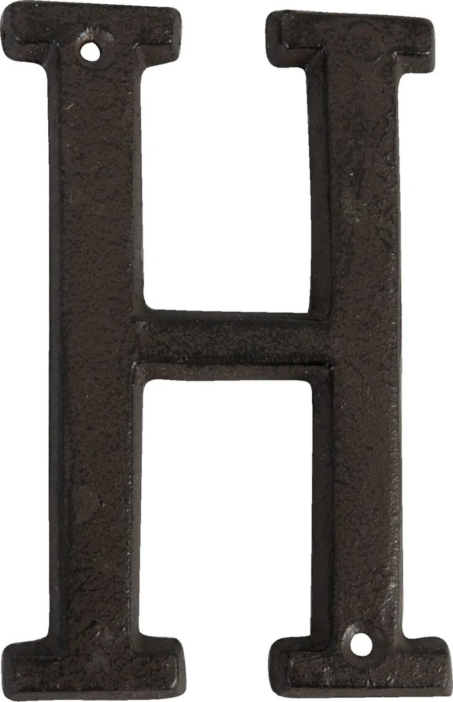 Nástenné kovové písmeno H - 13 cm
