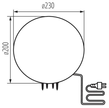 Kanlux 36595 - Vonkajšie svietidlo STONO 1xE27/15W/230V pr. 23 cm IP65