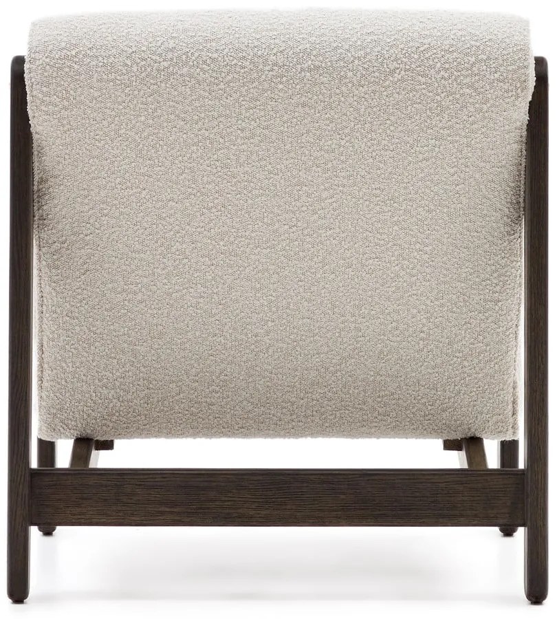 Biele kreslo z textílie buklé Magira – Kave Home