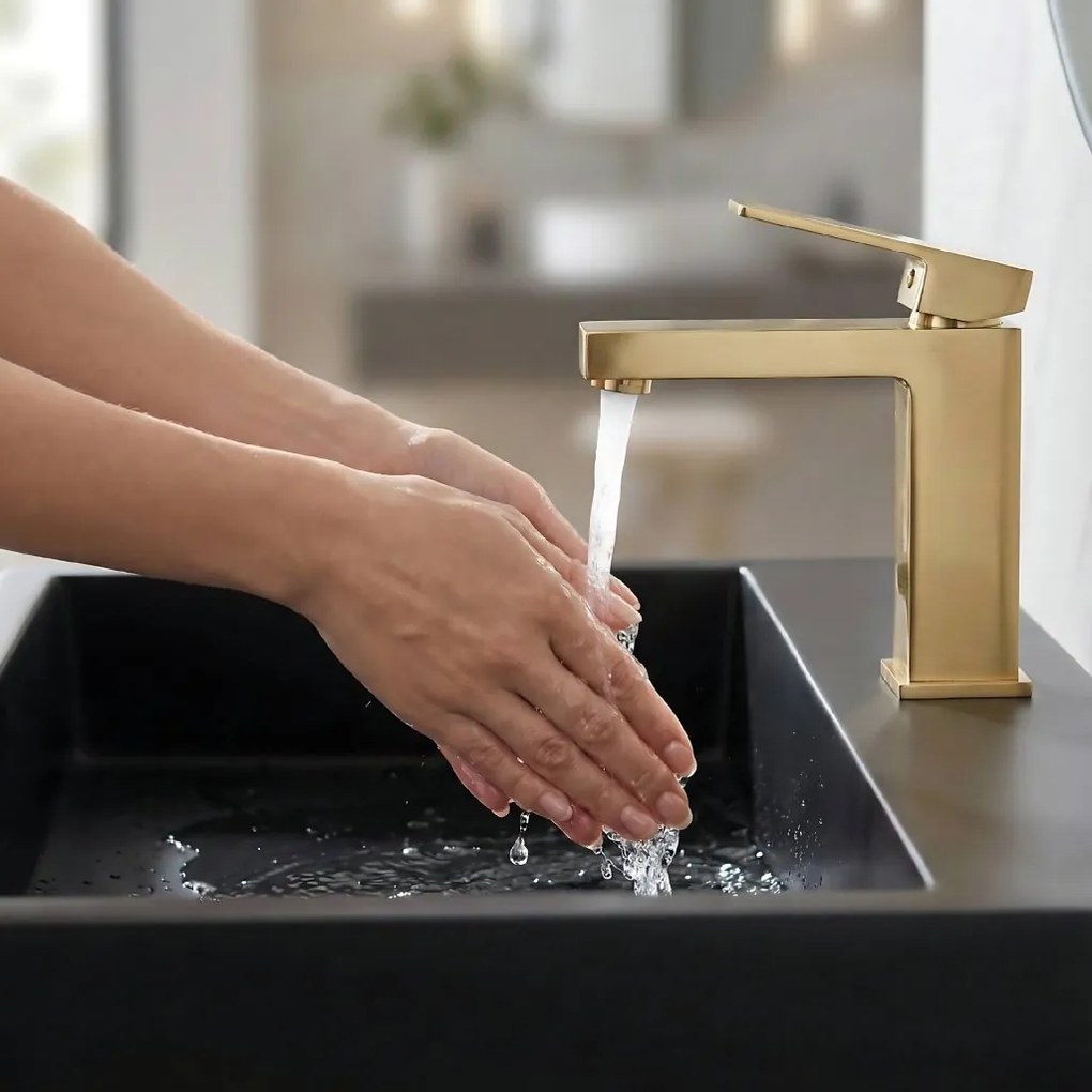 Rea Goya konglomerátové umývadlo, 50 x 37 cm, čierna matná, REA-U8778