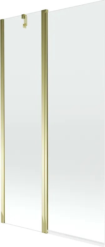 Mexen Flip, vaňová zástena 1-krídlová 100 x 150 cm, otočné krídlo, 6 mm číre sklo, zlatý profil, 894-100-101-50-00