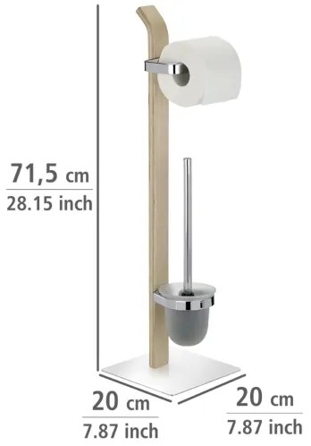 WENKO 20397100 - WC kefa SAMONA 20x71,5 cm chróm/hnedá/satén