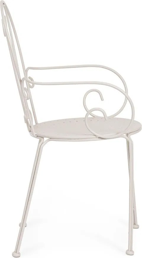 Béžová kovová záhradná stolička Etienne – Bizzotto