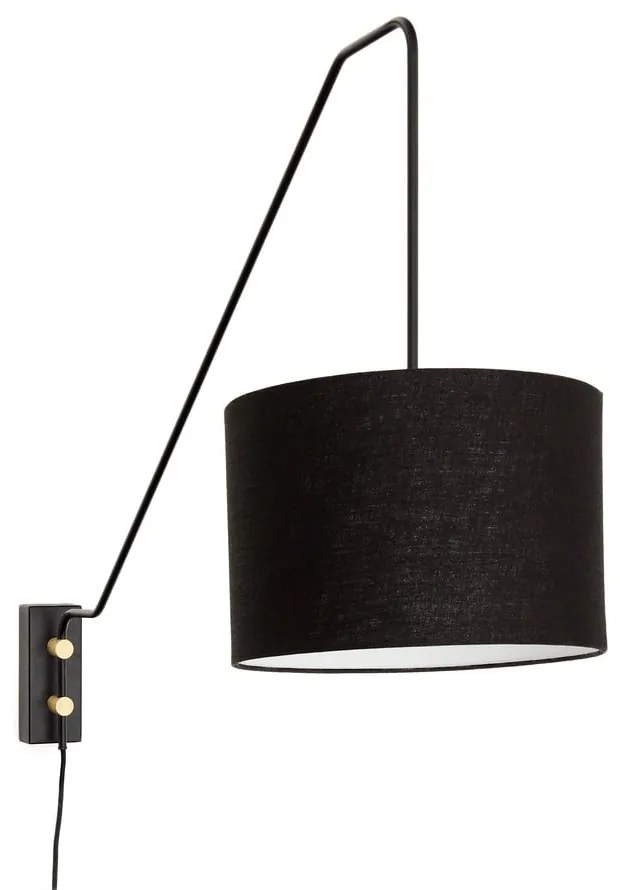 Čierne nástenné svietidlo ø 25 cm Jex – Kave Home