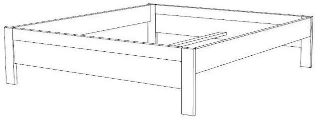 BMB KARLO s nízkymi čelami - masívna buková posteľ 120 x 210 cm, buk masív