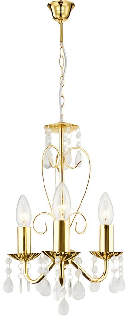 Toolight Toolight, stropné svietidlo 3xE14, EBT012-3CP, zlatá, OSW-01247