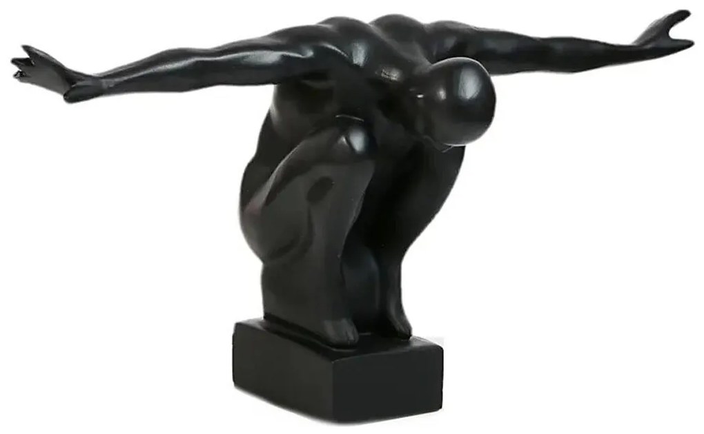 Dekorácia na stôl 25x41x20 cm, živica/čierna