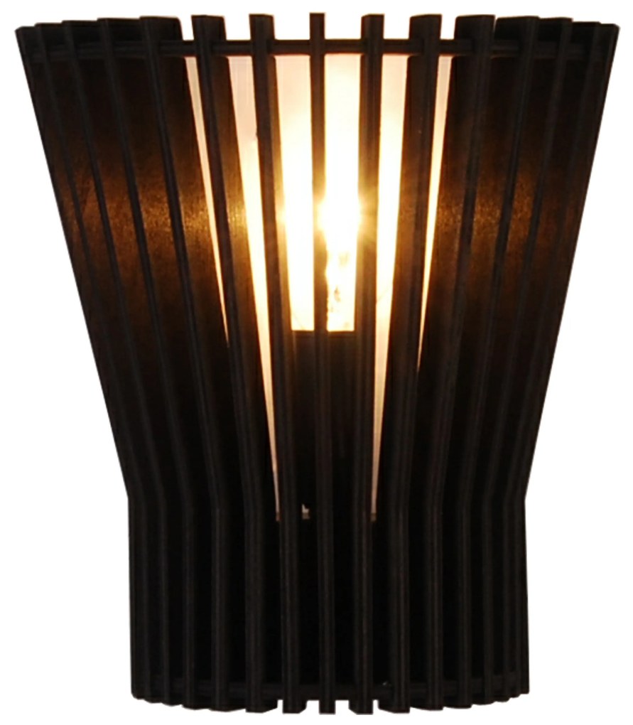 CLX Dizajnové nástenné osvetlenie SESTO SAN GIOVANNI, 1xE14, 40W, čierne