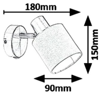 Rabalux 5009 - Bodové svietidlo NATINA 1xE14/25W/230V