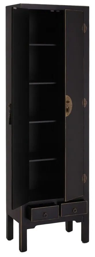 Čierna šatníková skriňa 55x185 cm Oriente – Ixia