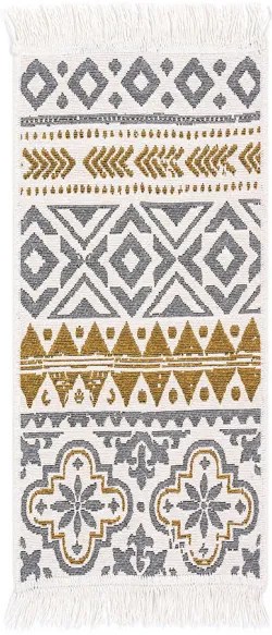 Koberček / kúpeľnový koberček ORIENT 7 žltý / sivý