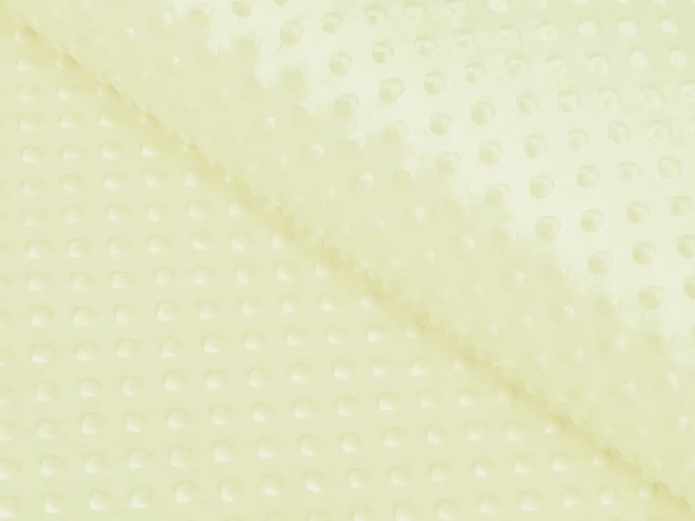 Biante Detská obliečka na vankúš Minky 3D bodky MKP-043 Pastelovo žltozelená 50 x 50 cm