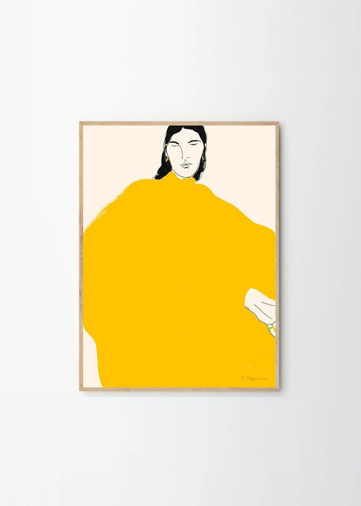 THE POSTER CLUB Autorský plagát Yellow Dress by Rosie McGuinness 50 x 70 cm