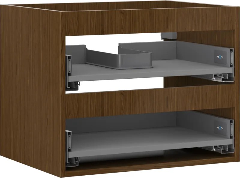 Mexen Box-A, závesná skrinka 60 cm, 2 zásuvky, orech, 91AX0-0600-470-2-86