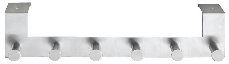 Závesný vešiak na dvere so 6 háčikmi v striebornej farbe Wenko Celano