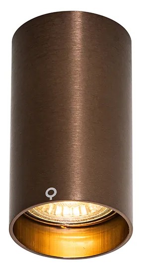 Inteligentný povrchový reflektor tmavý bronz vrátane Wifi GU10 50 mm - Tuba
