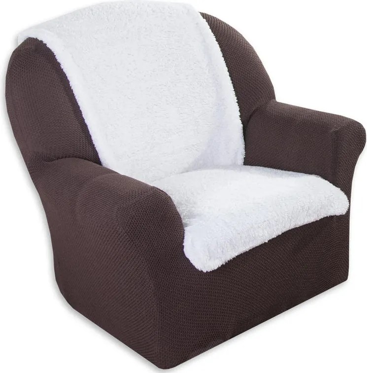 Prikrývky SHERPA krémové kreslo