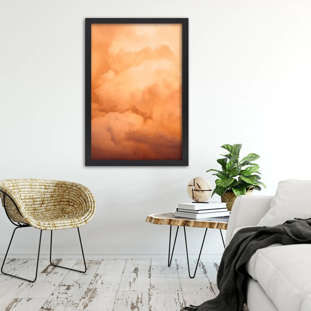 Gario Plagát Mraky pri západe slnka Farba rámu: Prírodná, Rozmery: 20 x 30 cm