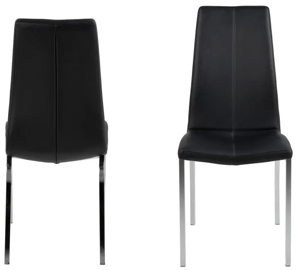 Jedálenská stolička AMAL 1 ks čierna/matný chróm