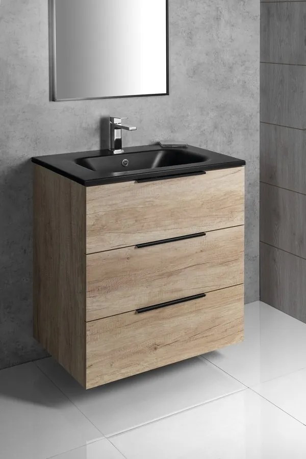 Sapho Sapho, CIRASA umývadlová skrinka 79,8x75x46cm, 3x zásuvka, biela lesk, CR831-3030