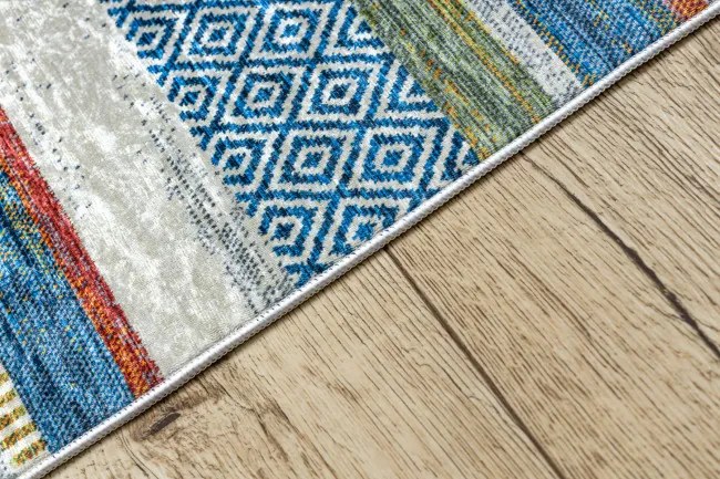 Protišmykový koberec / behúň ANDRE 35950 modrý / žltý