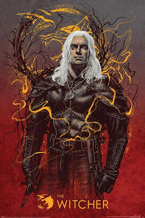 Plagát, Obraz - The Witcher - Geralt the White Wolf, (61 x 91.5 cm)
