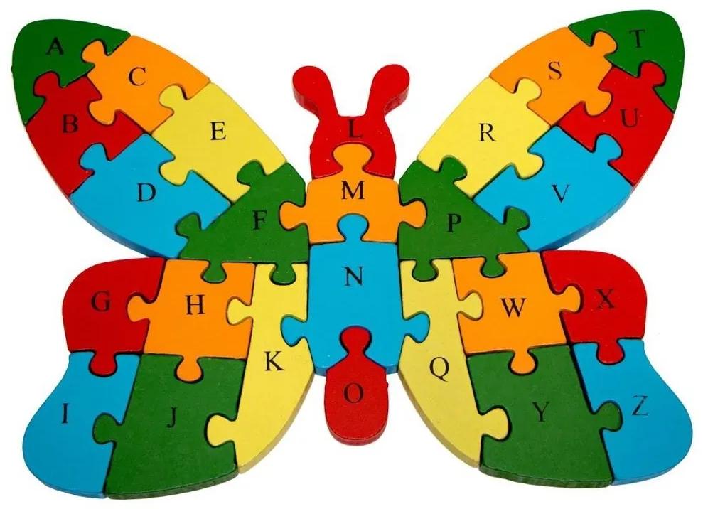 B2B Vzdelávacie drevené puzzle - motýľ