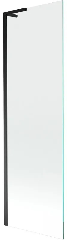 Mexen Next L, 1-krídlová vaňová zástena 60 x 150 cm, 6mm číre sklo, čierny profil, 895-060-000-03-00-70