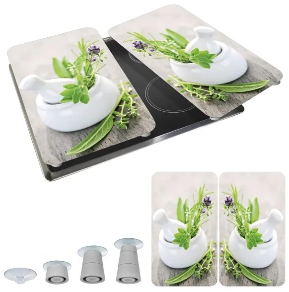 WENKO 2521420100 - Kryt varnej dosky 52x30 cm pestrofarebný/šedý/priehľadný