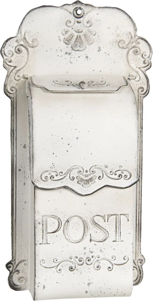 Biela retro poštová schránka Post - 24 * 8 * 46 cm