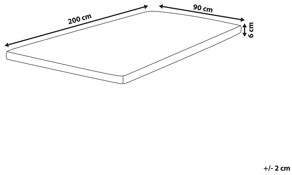 Vrchný matrac s pamäťovou penou 90 x 200 cm COMFY Beliani