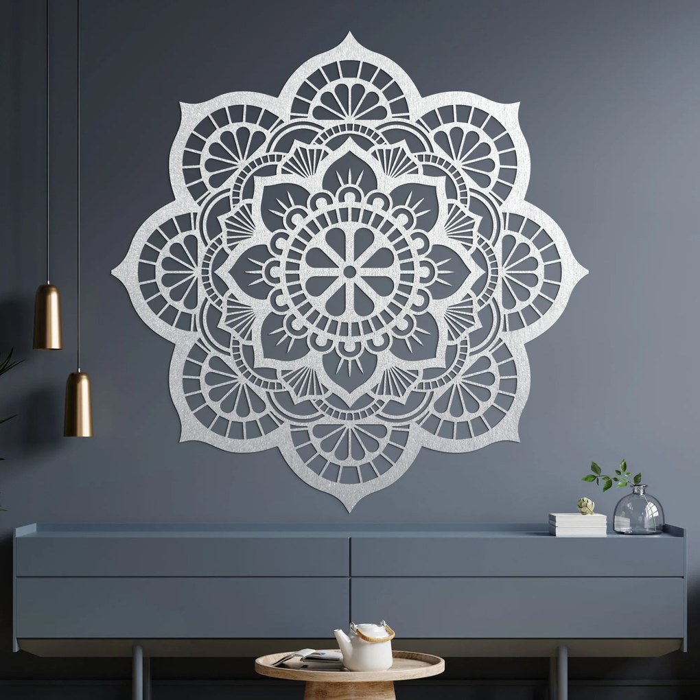 SENTOP | Drevená dekorácia na stenu mandala symbolika lotosový kvet I SENTOP PR0204