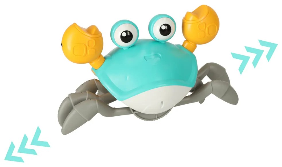 Interaktívny krab KIK so zvukom a senzorom, zelený