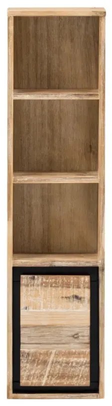 furniture-nabytek.cz - Masivní závěsná polička Jolo z akáciového dřeva, lakovaná, přírodní barva – 25×15×100 cm