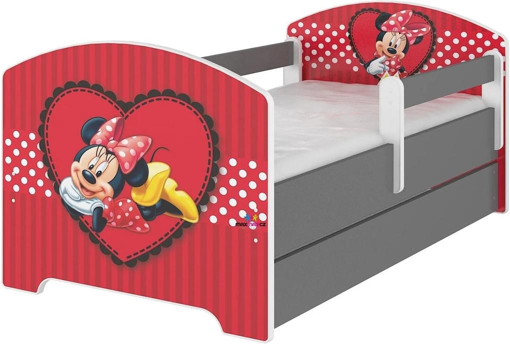 MAXMAX *** SKLADOM *** Detská posteľ Disney - zamilovaná MINNIE 160x80 cm 160x80 pre dievča ÁNO