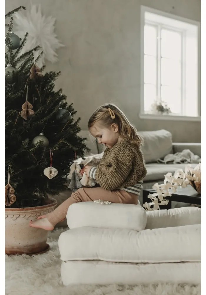 Detské rozkladacie kreslo s taburetkou Karup Design Mini Cube Dark Grey