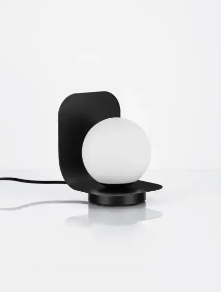 LED čierna stolná lampa Kamen